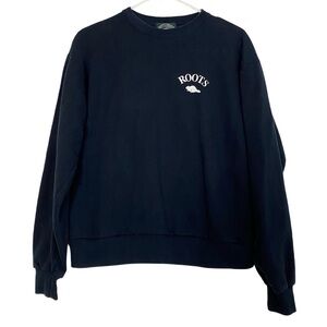 Roots Canada Sweatshirt Pullover Boys Size Large 14 Youth Big Kid Navy Blue Logo